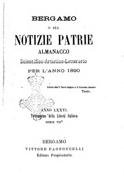 Bergamo, o sia *Notizie patrie raccolte da Carlo Facchinetti