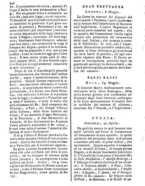 Notizie politiche o sia istoria de' piu famosi avvenimenti del mondo