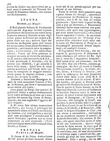 Notizie politiche o sia istoria de' piu famosi avvenimenti del mondo