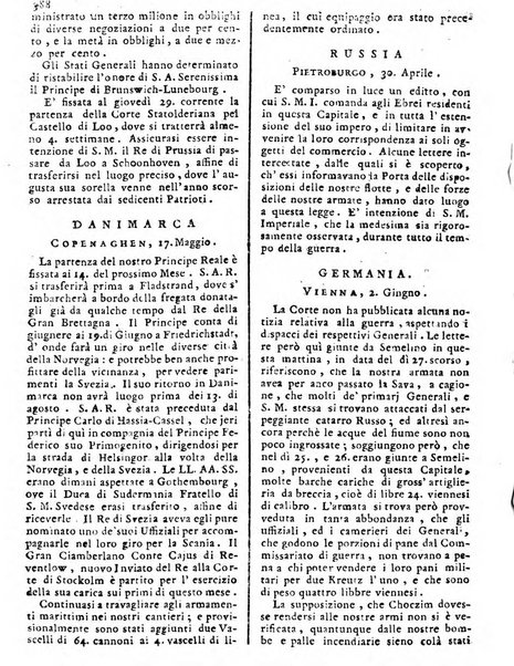 Notizie politiche o sia istoria de' piu famosi avvenimenti del mondo