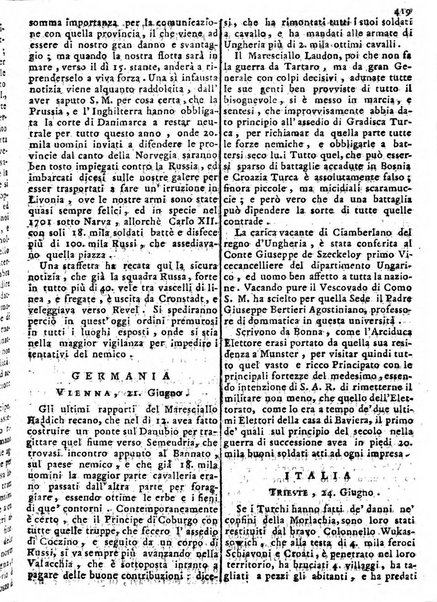 Notizie politiche o sia istoria de' piu famosi avvenimenti del mondo