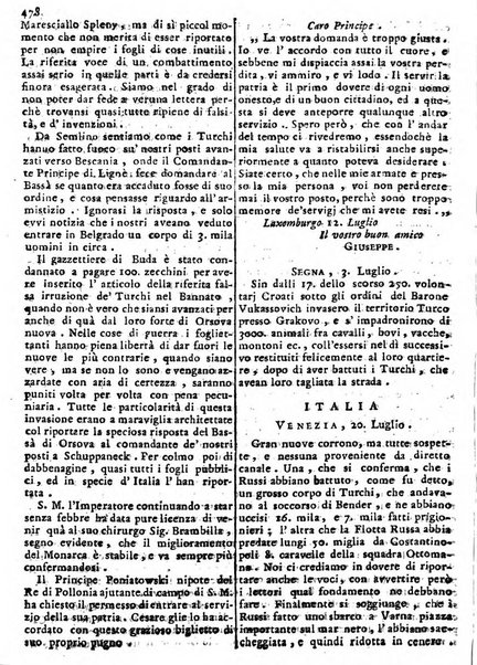 Notizie politiche o sia istoria de' piu famosi avvenimenti del mondo