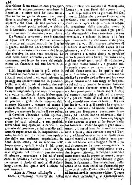 Notizie politiche o sia istoria de' piu famosi avvenimenti del mondo