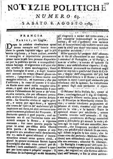 Notizie politiche o sia istoria de' piu famosi avvenimenti del mondo