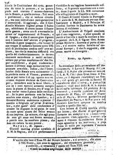 Notizie politiche o sia istoria de' piu famosi avvenimenti del mondo