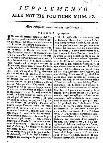 Notizie politiche o sia istoria de' piu famosi avvenimenti del mondo