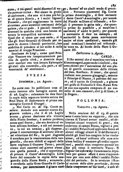 Notizie politiche o sia istoria de' piu famosi avvenimenti del mondo