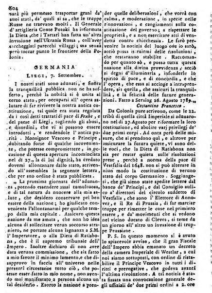 Notizie politiche o sia istoria de' piu famosi avvenimenti del mondo