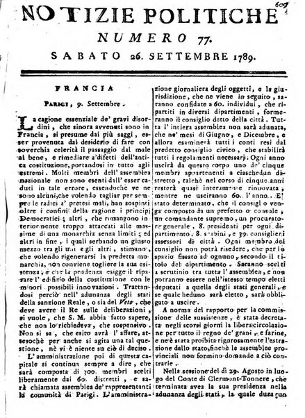 Notizie politiche o sia istoria de' piu famosi avvenimenti del mondo