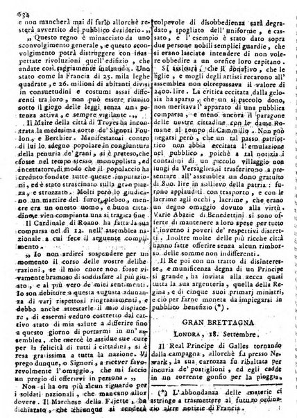 Notizie politiche o sia istoria de' piu famosi avvenimenti del mondo