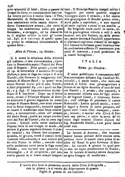 Notizie politiche o sia istoria de' piu famosi avvenimenti del mondo