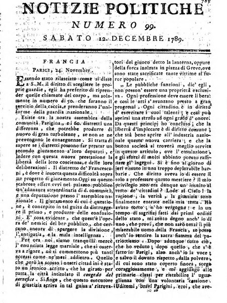 Notizie politiche o sia istoria de' piu famosi avvenimenti del mondo