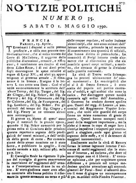 Notizie politiche o sia istoria de' piu famosi avvenimenti del mondo