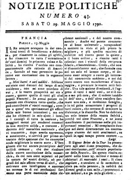 Notizie politiche o sia istoria de' piu famosi avvenimenti del mondo