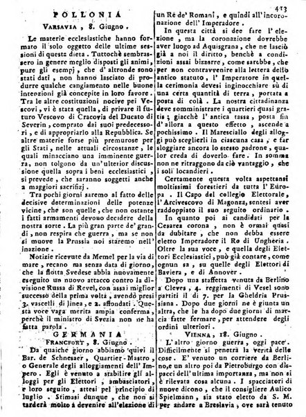 Notizie politiche o sia istoria de' piu famosi avvenimenti del mondo