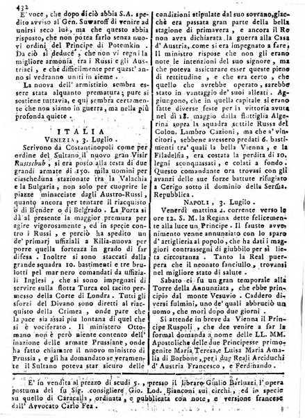 Notizie politiche o sia istoria de' piu famosi avvenimenti del mondo