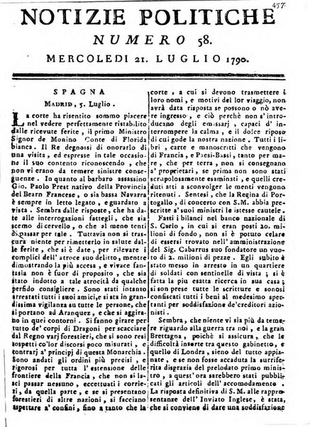 Notizie politiche o sia istoria de' piu famosi avvenimenti del mondo