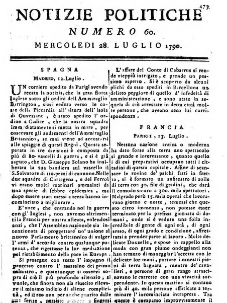 Notizie politiche o sia istoria de' piu famosi avvenimenti del mondo