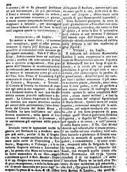 Notizie politiche o sia istoria de' piu famosi avvenimenti del mondo