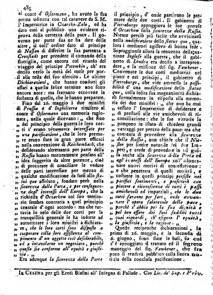 Notizie politiche o sia istoria de' piu famosi avvenimenti del mondo