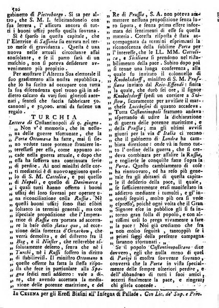 Notizie politiche o sia istoria de' piu famosi avvenimenti del mondo