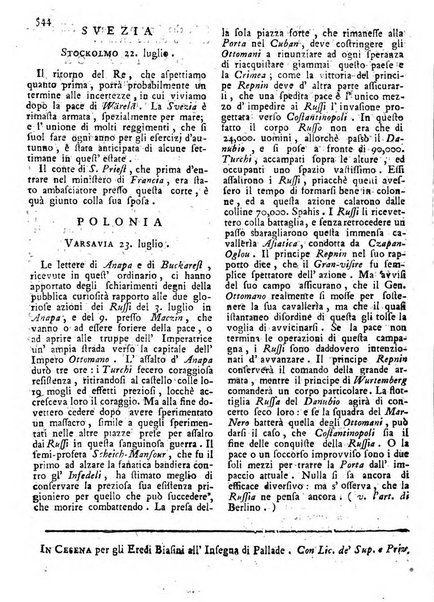 Notizie politiche o sia istoria de' piu famosi avvenimenti del mondo