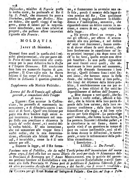 Notizie politiche o sia istoria de' piu famosi avvenimenti del mondo