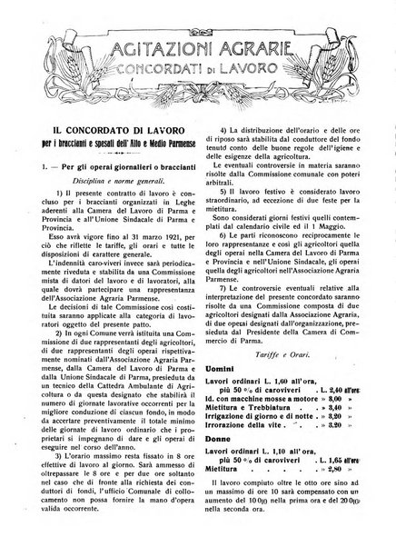 La riforma agraria rivista mensile illustrata delle organizzazioni agrarie parmensi