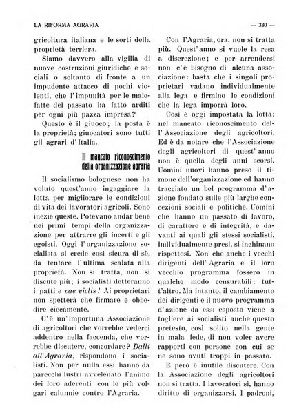 La riforma agraria rivista mensile illustrata delle organizzazioni agrarie parmensi