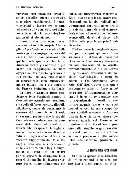 La riforma agraria rivista mensile illustrata delle organizzazioni agrarie parmensi