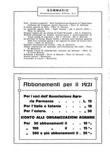 La riforma agraria rivista mensile illustrata delle organizzazioni agrarie parmensi