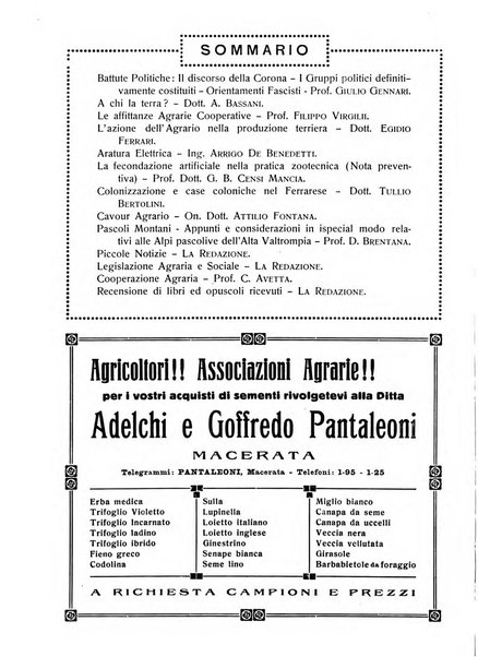 La riforma agraria rivista mensile illustrata delle organizzazioni agrarie parmensi