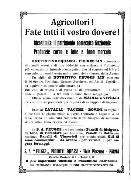 La riforma agraria rivista mensile illustrata delle organizzazioni agrarie parmensi