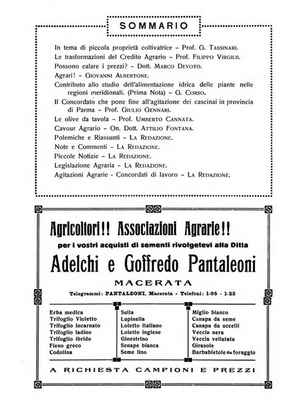 La riforma agraria rivista mensile illustrata delle organizzazioni agrarie parmensi