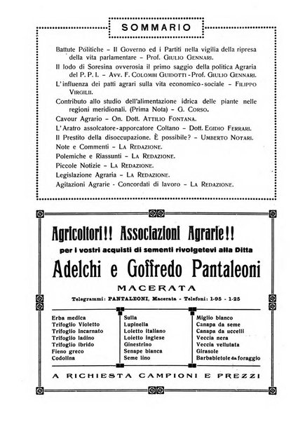 La riforma agraria rivista mensile illustrata delle organizzazioni agrarie parmensi