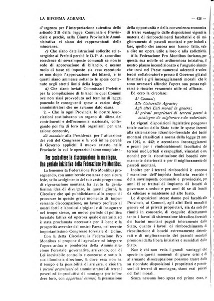 La riforma agraria rivista mensile illustrata delle organizzazioni agrarie parmensi