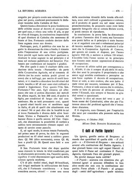 La riforma agraria rivista mensile illustrata delle organizzazioni agrarie parmensi