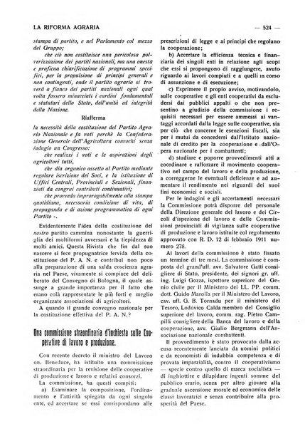 La riforma agraria rivista mensile illustrata delle organizzazioni agrarie parmensi