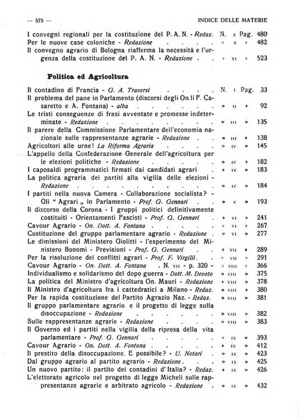 La riforma agraria rivista mensile illustrata delle organizzazioni agrarie parmensi