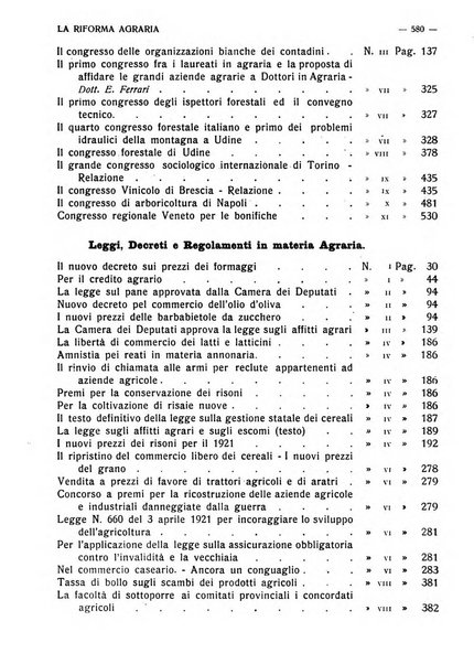 La riforma agraria rivista mensile illustrata delle organizzazioni agrarie parmensi