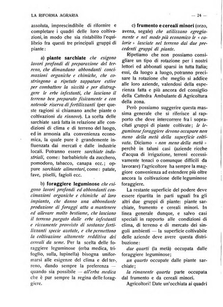 La riforma agraria rivista mensile illustrata delle organizzazioni agrarie parmensi