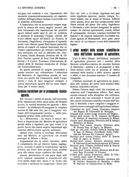 La riforma agraria rivista mensile illustrata delle organizzazioni agrarie parmensi