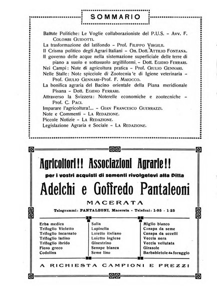 La riforma agraria rivista mensile illustrata delle organizzazioni agrarie parmensi