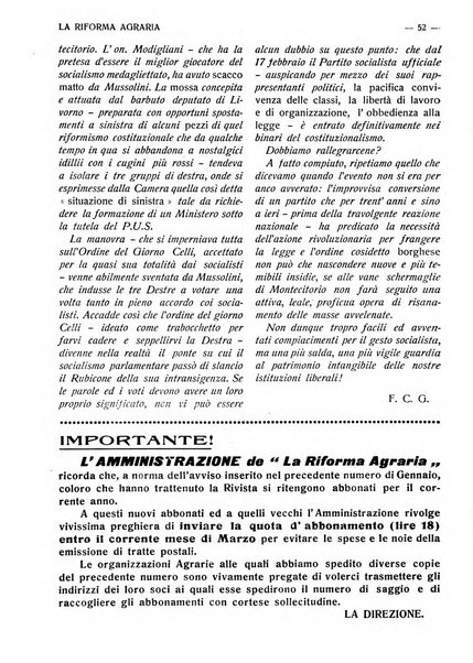 La riforma agraria rivista mensile illustrata delle organizzazioni agrarie parmensi