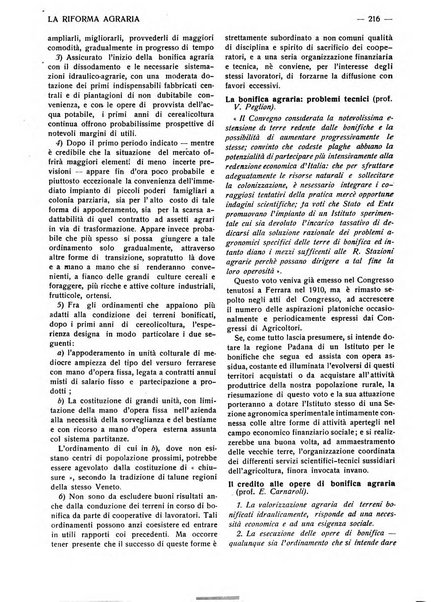 La riforma agraria rivista mensile illustrata delle organizzazioni agrarie parmensi