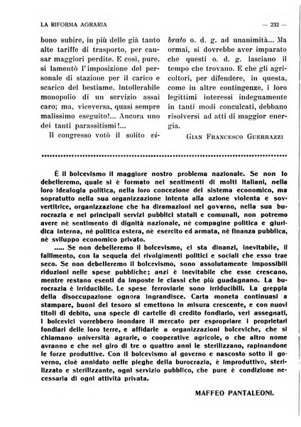 La riforma agraria rivista mensile illustrata delle organizzazioni agrarie parmensi