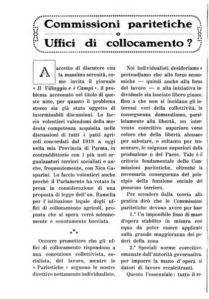 La riforma agraria rivista mensile illustrata delle organizzazioni agrarie parmensi