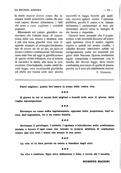 La riforma agraria rivista mensile illustrata delle organizzazioni agrarie parmensi