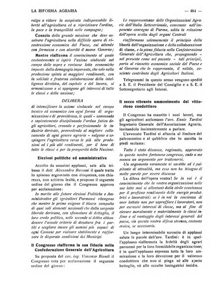 La riforma agraria rivista mensile illustrata delle organizzazioni agrarie parmensi