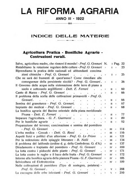 La riforma agraria rivista mensile illustrata delle organizzazioni agrarie parmensi